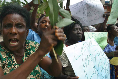 Niger-Delta community protests at Chevron office, wants contract revoked