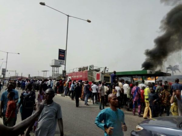 Fire guts Forte Oil station at Lagos airport