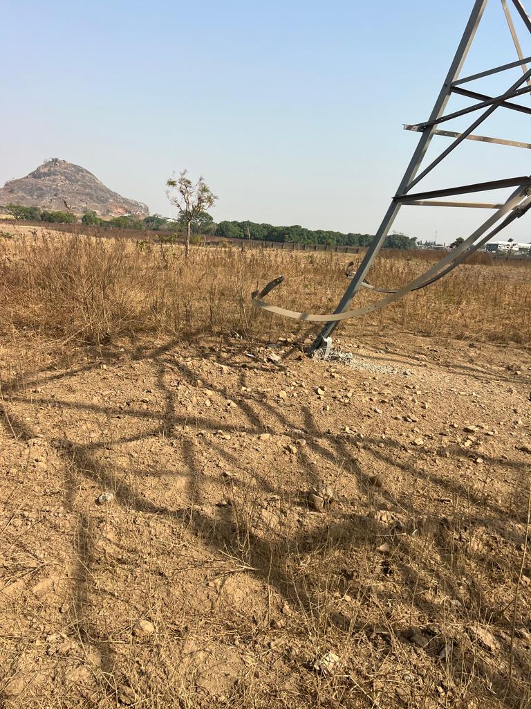 Again, vandals destroy TCN's Tower 70 along the 330KV Gwagwalada-Katampe Transmission Line