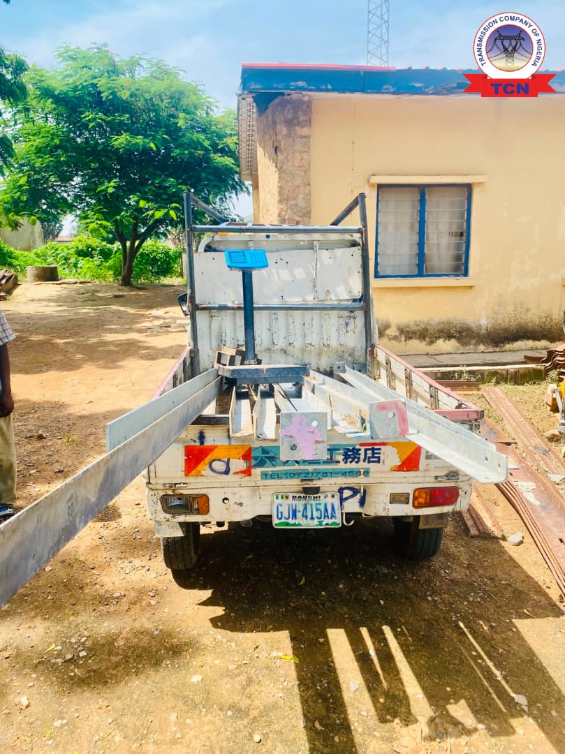 TCN foils theft attempt, recovers transmission tower components at Bauchi Substation