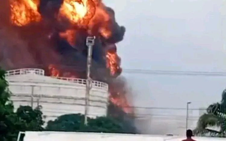 Fire guts petroleum terminal in Lagos